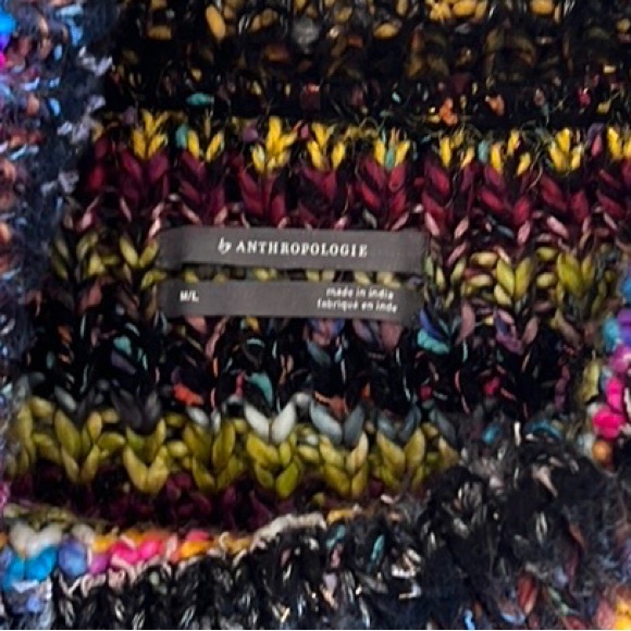 ANTHROPOLOGIE warm turtleneck SWEATER/PONCHO with 2 arm holes. It is a size M/L - Picture 8 of 8